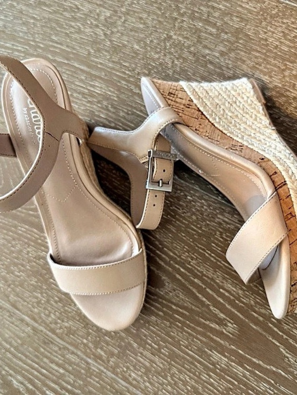 charles by charles david Wedge Sandals in Beige